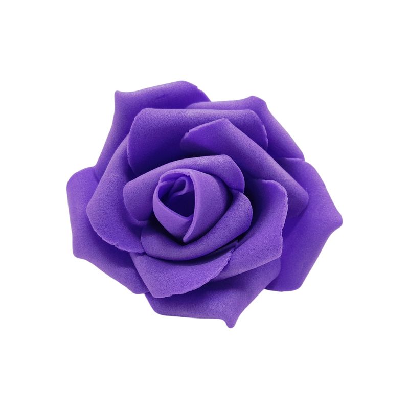 12pc 3&quot; Foam Rose Heads Purple