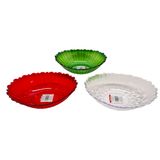 10.5&quot;x8.15&quot;x2.48&quot; Oval Scalloped Serving Bowl Assorted (Plastic)