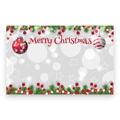 50pc 3-1/2″x2-1/4″ Enclosure Cards Merry Christmas w/Ornaments