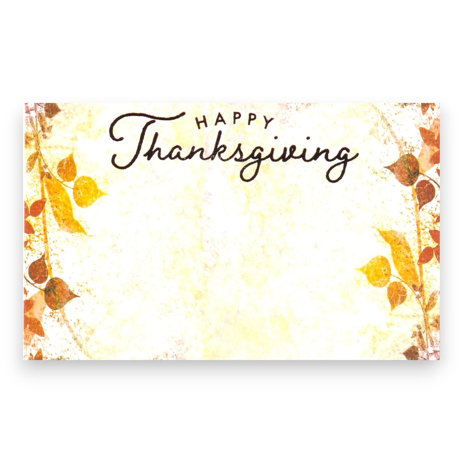 50pc 3-1/2″x2-1/4″ Enclosure Cards Thanksgiving w/Leaves