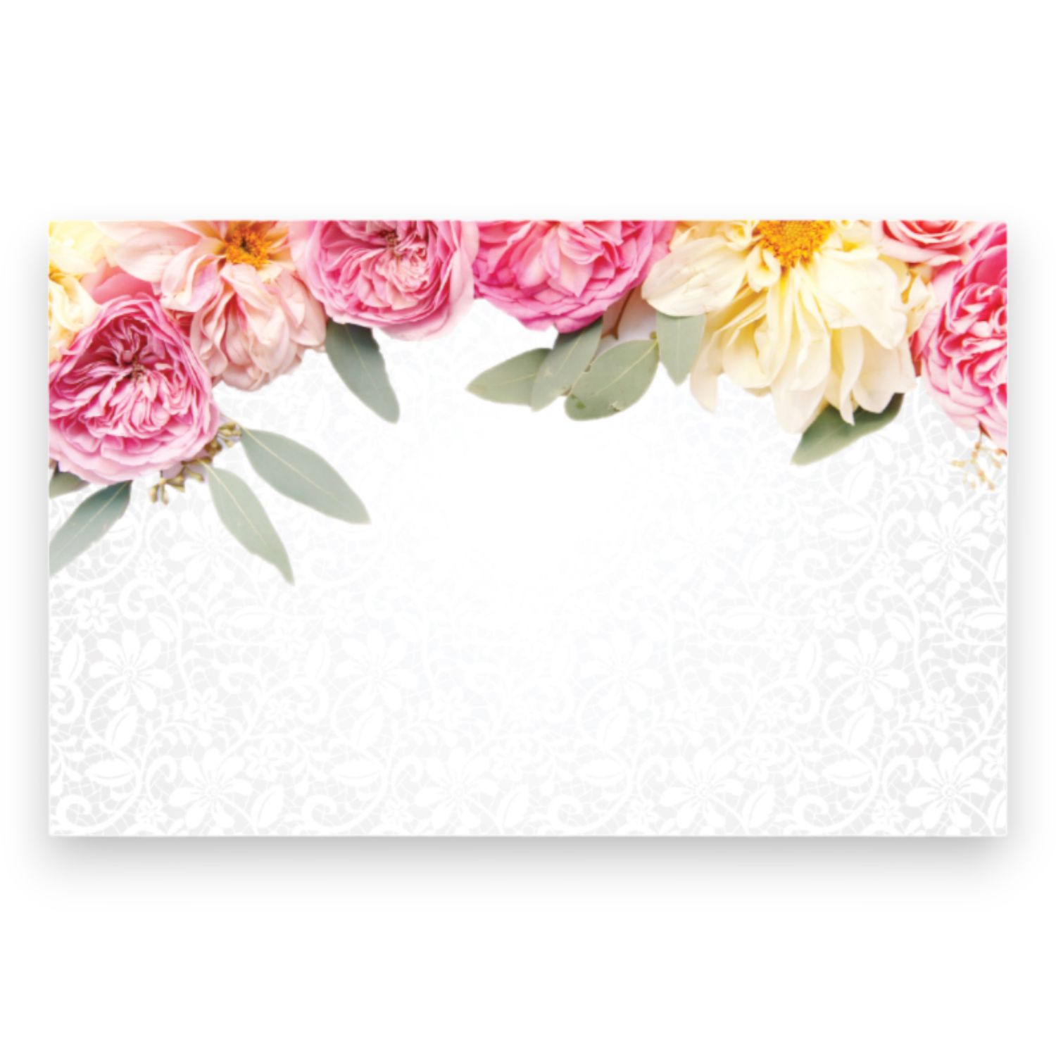 50pc 3-1/2&quot;x2-1/4&quot; Enclosure Cards  Flowers