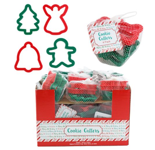 4pc Christmas Cookie Cutter Assorted