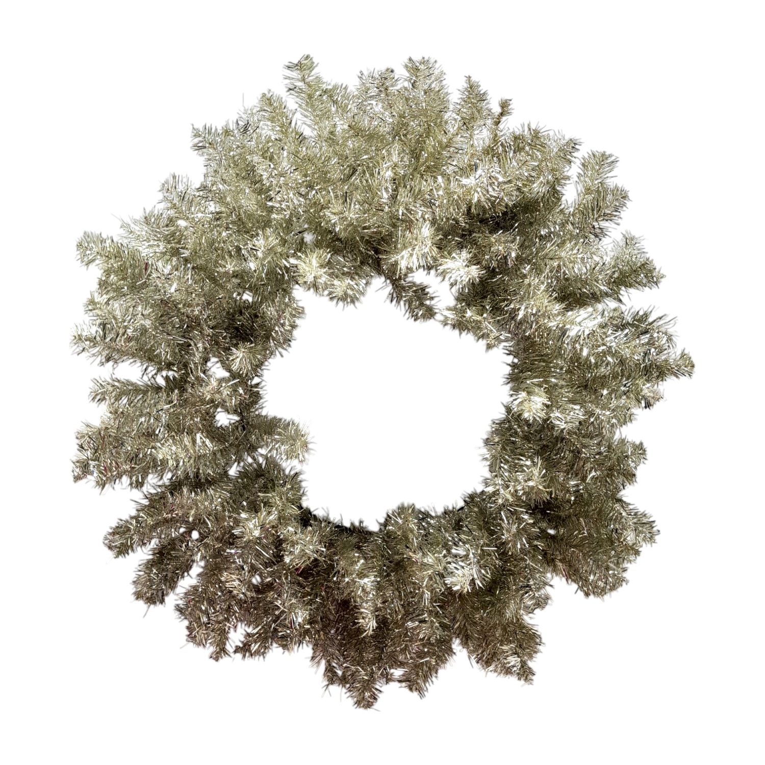 24&quot; Double Wreath Metallic Silver