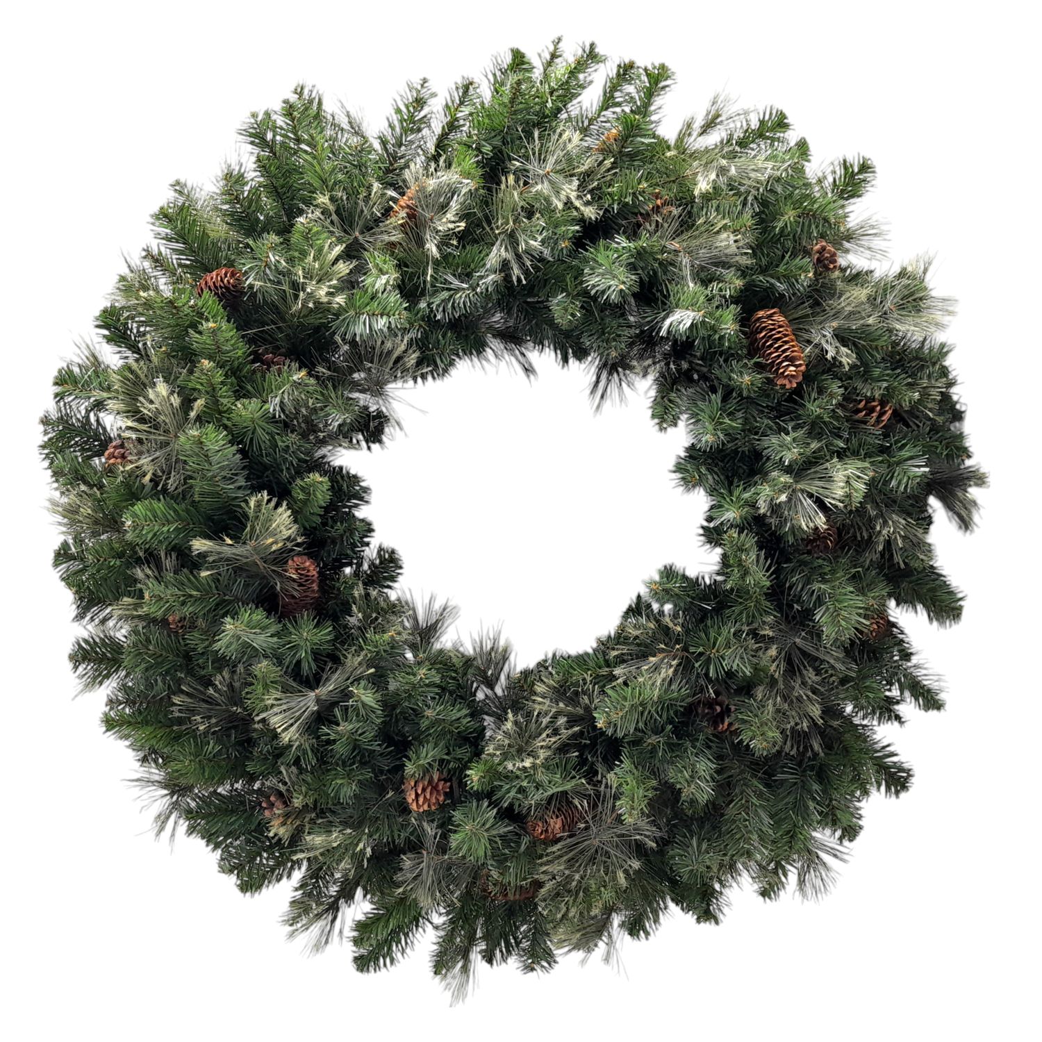 36&quot; Mixed Pine Wreath w/Pinecones