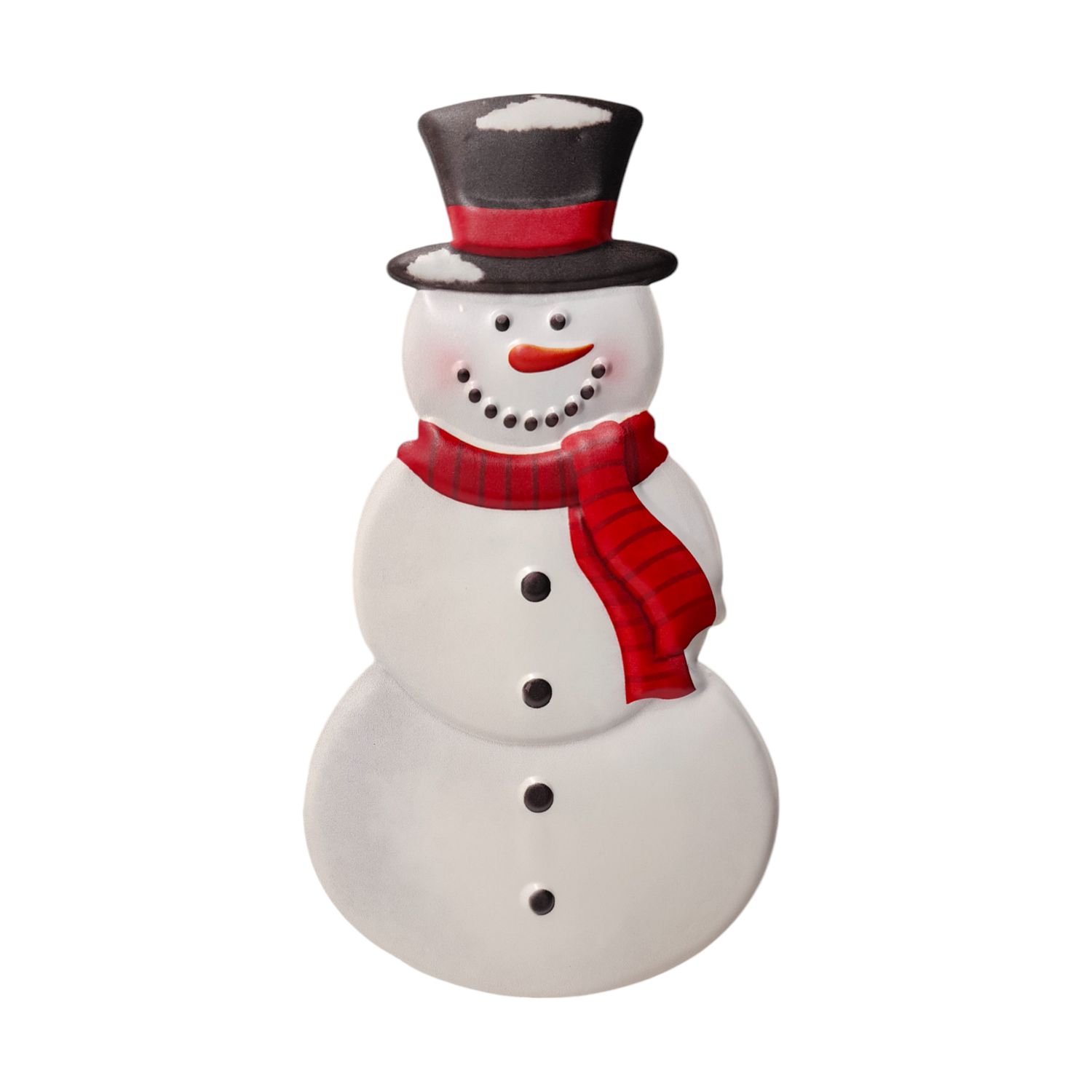 6.5&quot;x12&quot; Metal/Embossed Snowman