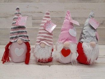 10&quot;x4&quot;x3&quot; Gnome Valentine Décor Assorted