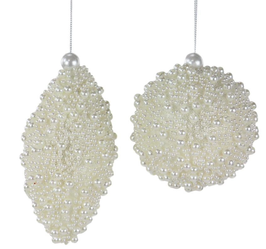 Pearl Ornament White Assorted