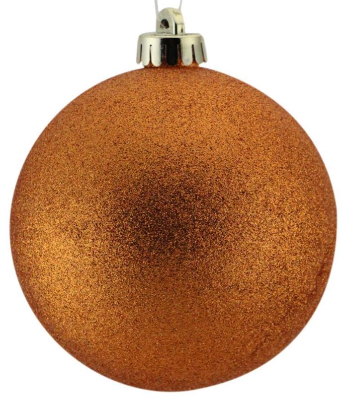 150mm Glitter Ornament Copper