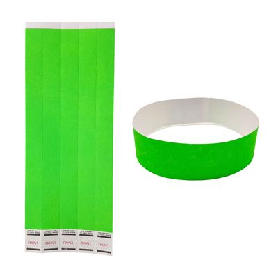 20pc Wristband Solid Neon Green