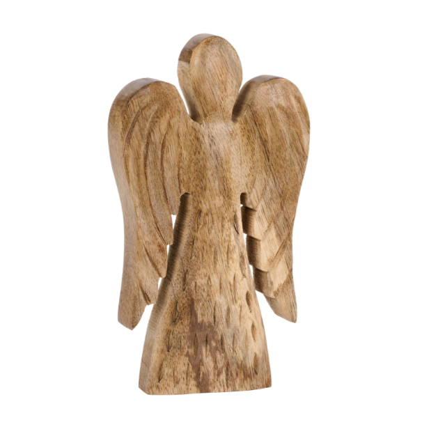 4&quot;x7.2&quot; Mango Wood Angel