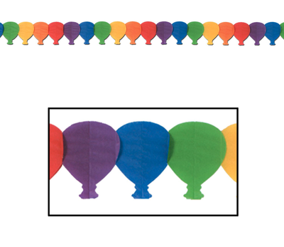 12&#39; Paper Balloon Garland Multi