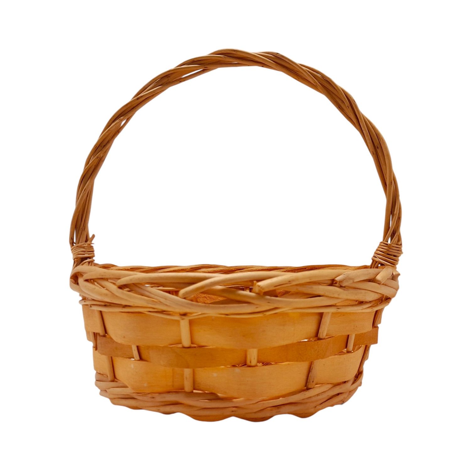 Single Handle Round Basket Natural (#1)