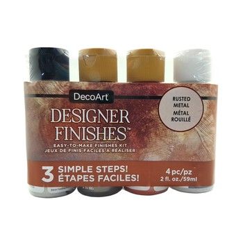 4pc 2oz Paint Rusted Metal