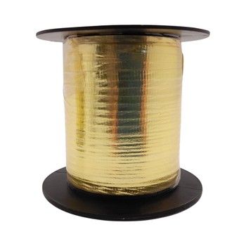 3/16&quot;x250yd Crimped Metallic Curling Ribbon Gold