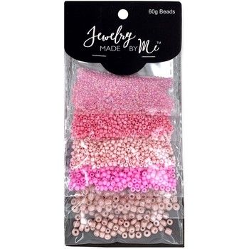 60g Round Beads Pink Mix