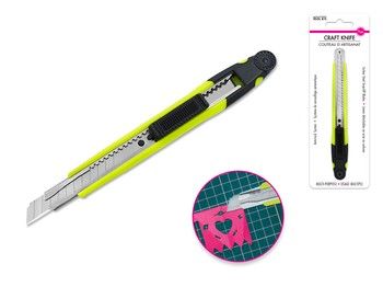 Multi-Purpose Sleek Craft Knife w/Snap-Off Blade Neon Yellow