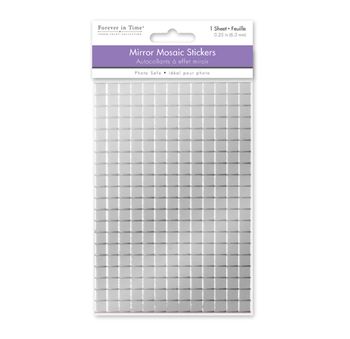 294pc .25&quot; Mirror Mosaic Stickers Clear