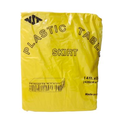 29&quot;x14&#39; Plastic Table Skirt Yellow