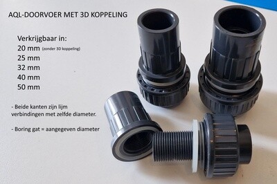 AQL tankdoorvoer 25 mm