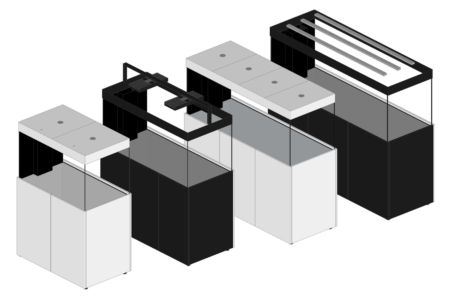 Ocean Dream ROOMDIVIDER 420 (100x60x70 cm) incl. meubel, sump &amp; PVC onderdelen
