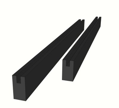 PVC - LED steunen (kies afmeting)