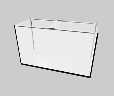 Volglas 120x50x70 cm 12 mm glas