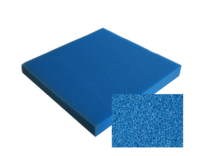Blauwe aquarium filtermat (20 PPI) 100x50x5 cm