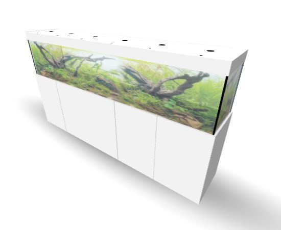 Aqualife MODERN LINE 270x50x60/140 cm (aquarium + meubel)
