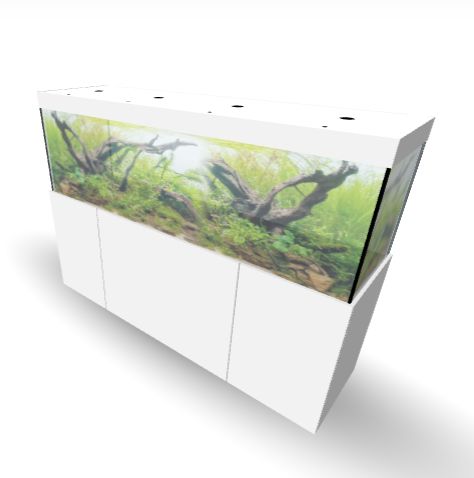 Aqualife MODERN LINE 220x60x70/150 cm (aquarium + meubel)