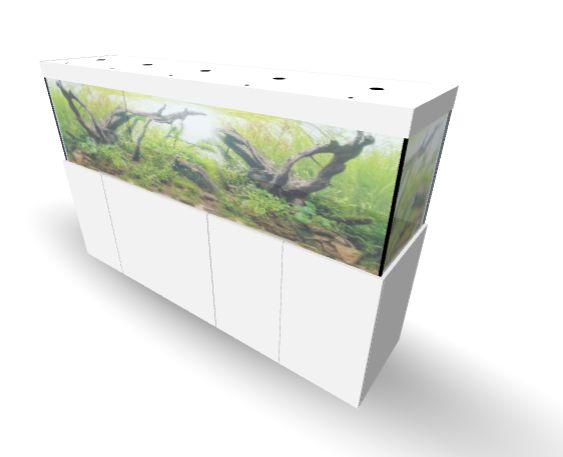 Aqualife MODERN LINE 250x60x70/150 cm (aquarium + meubel)