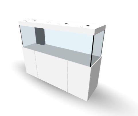 Aqualife MODERN LINE (PRO) 200x60x70/150 cm (aquarium + meubel + BIOLOOG FILTERSYSTEEM)