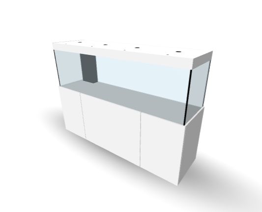 Aqualife MODERN LINE (PRO) 220x60x70/150 cm (aquarium + meubel + BIOLOOG FILTERSYSTEEM)