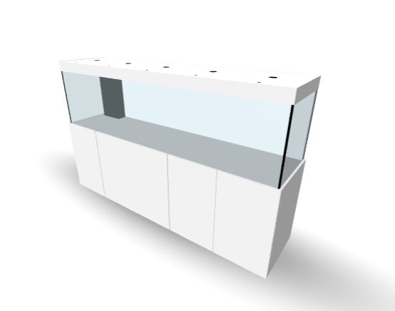 Aqualife MODERN LINE (PRO) 250x60x70/150 cm (aquarium + meubel + BIOLOOG FILTERSYSTEEM)