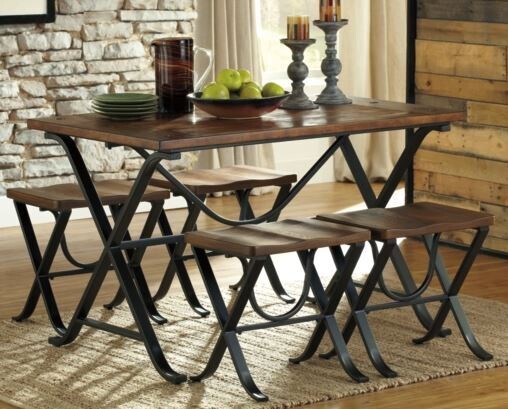 Freimore Dining Table and Stools (Set of 5)