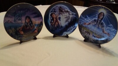 Indian Maiden Series Fine Bone China Collectable Display Plates