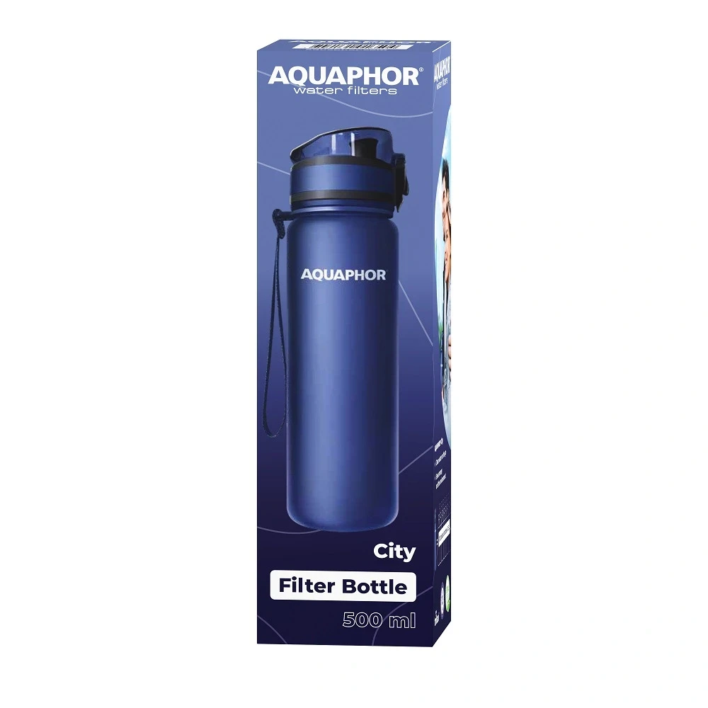 Филтрираща бутилка „AQUAPHOR City“ с филтър за 150 литра, 500 ml. Нави