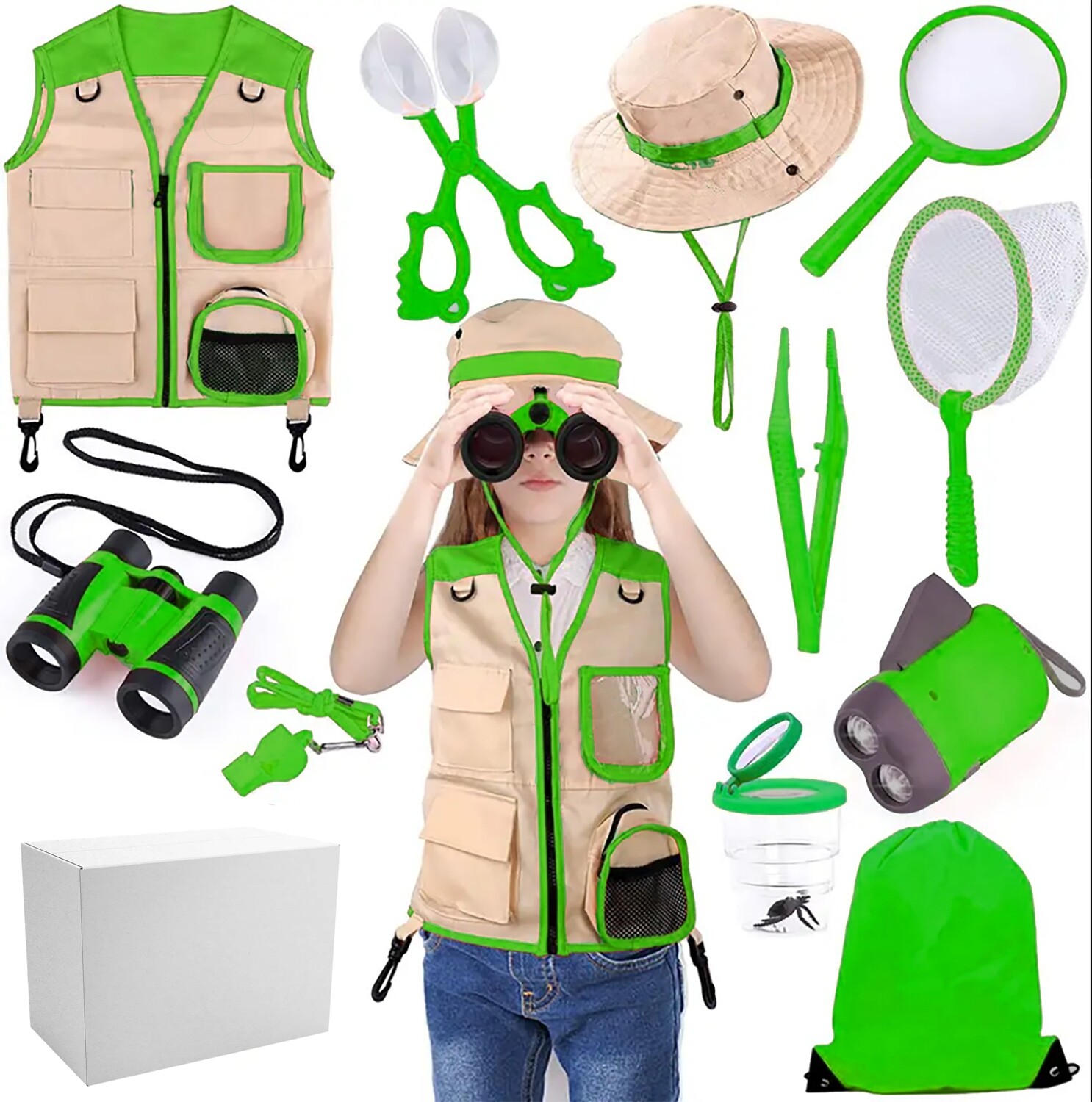 Children&#39;s research set with vest and hat