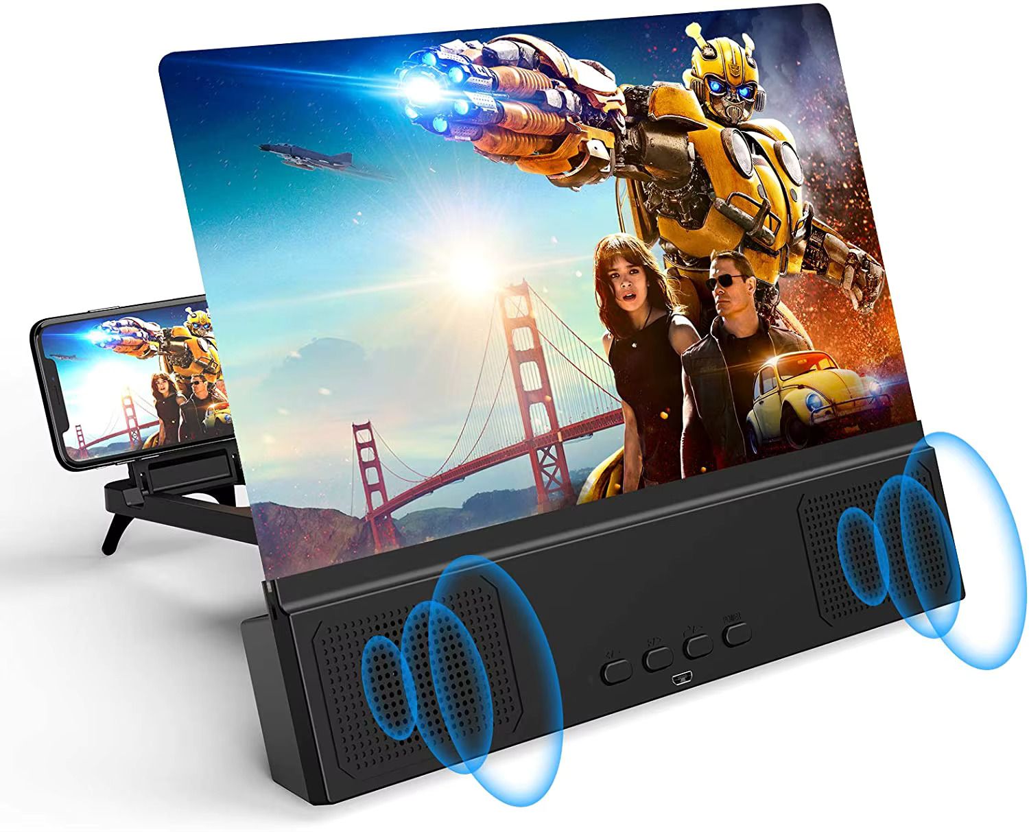 Magnifying screen 12 &quot;30.5 cm. Smartphone with Bluetooth speaker