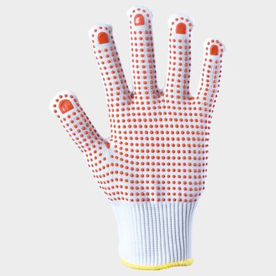 Gloves with polymer drops