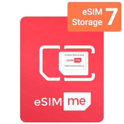 Карта eSIM.me | MULTI Храните до 7 профилей eSIM и управляйте ими на ЛЮБОМ устройстве ТОЙ ЖЕ марки