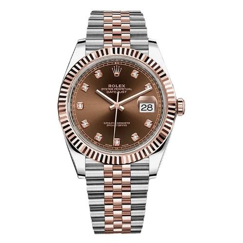 ROLEX Luxury Watch Datejust Two tone Chocolate Dial