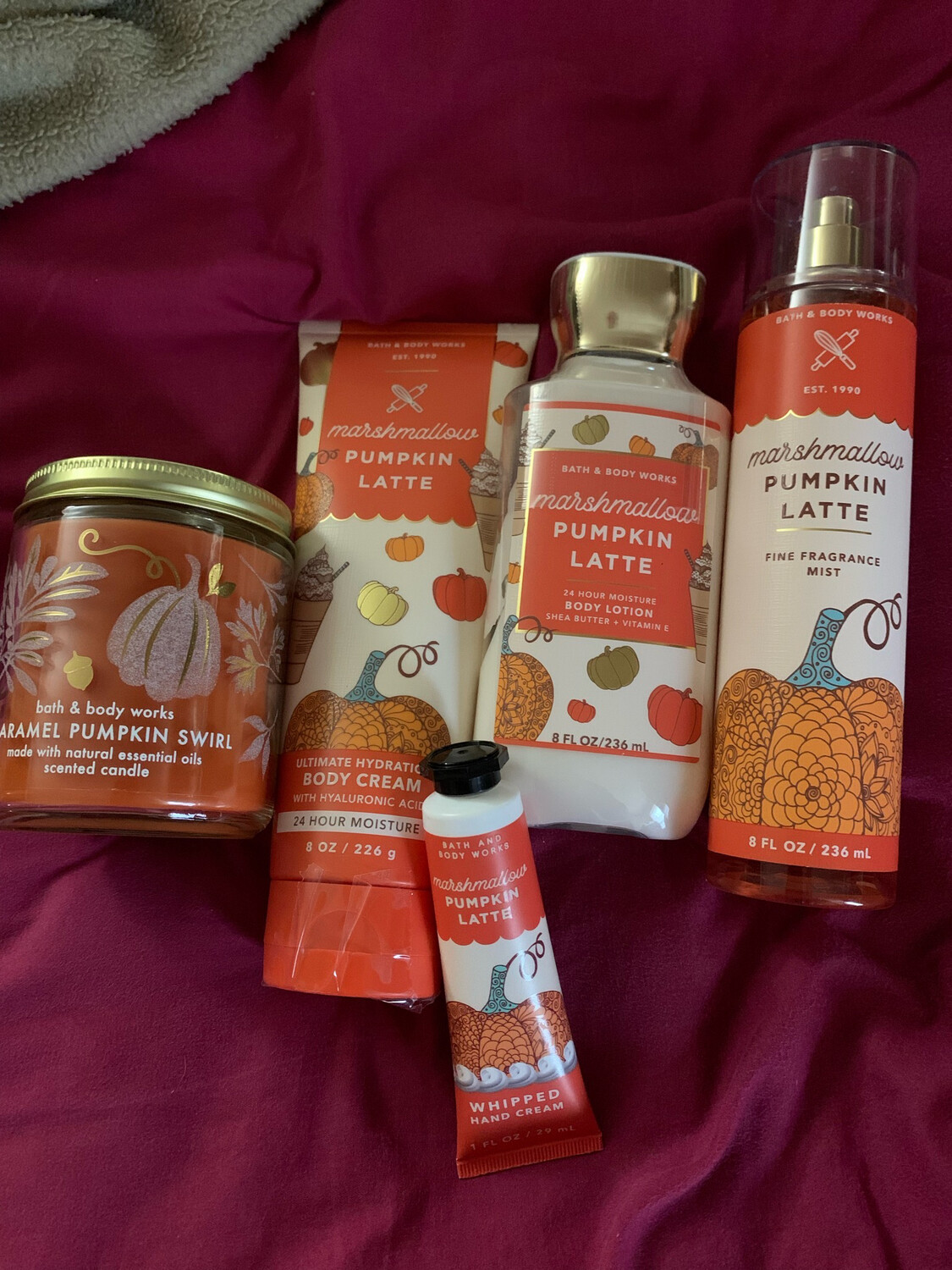 Pumpkin Latte Bath &amp; Body Works Set