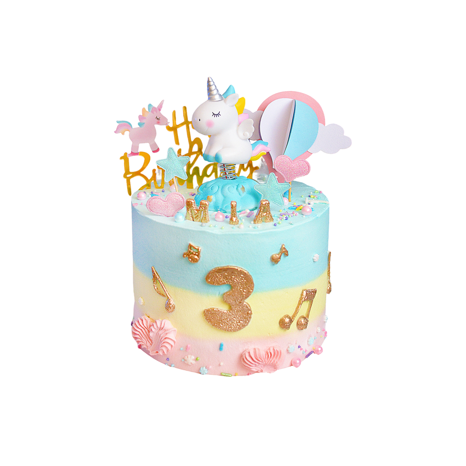 萌酷独角兽 Rainbow Unicorn Cake