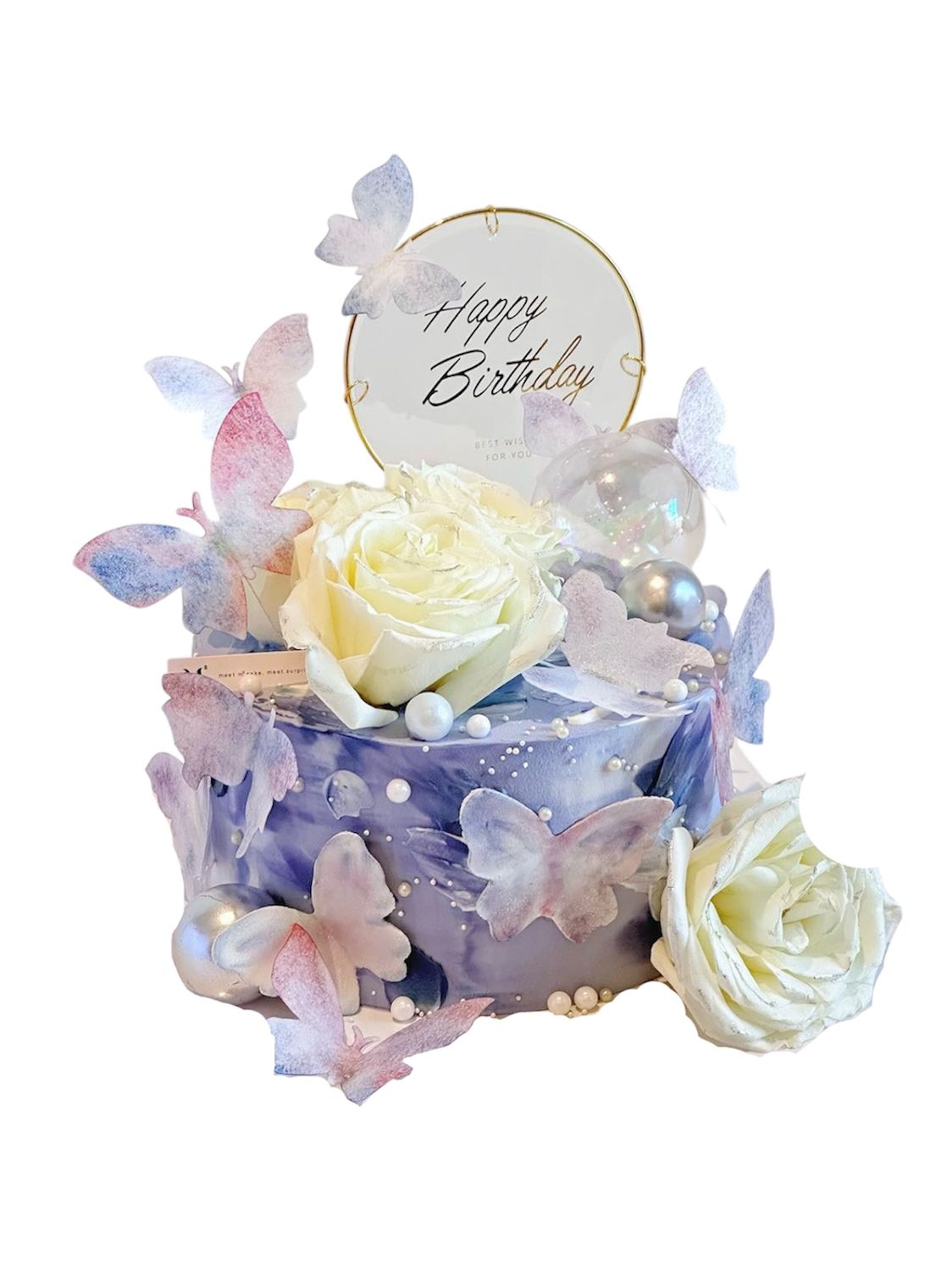 蝴蝶花园蛋糕 Pastel Ribbon Cake
