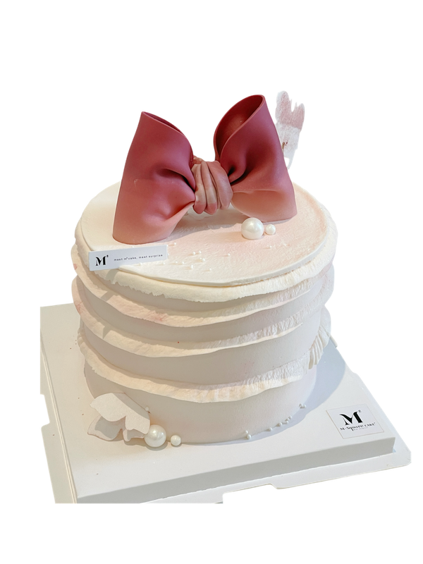 简约渐变蝴蝶结蛋糕 Elegant Ribbon Cake