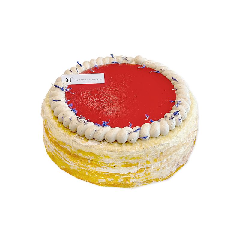 桃桃乌龙茶千层 OOlong Tea &amp; Peach Mille Crepe Cake