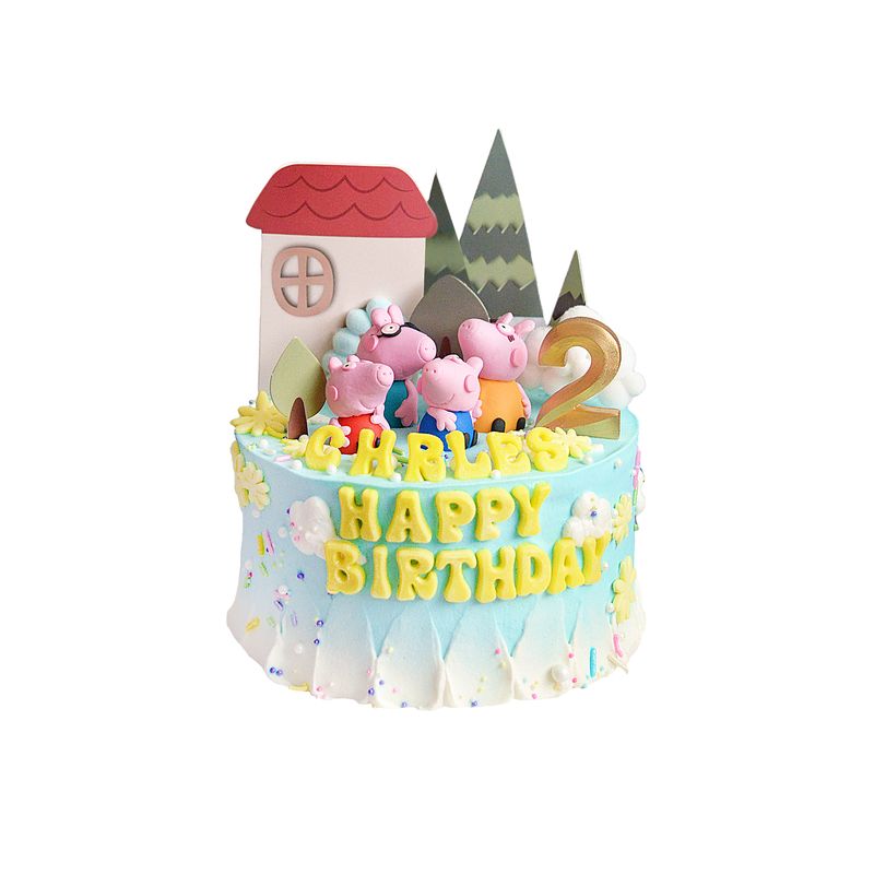 小猪佩奇一家 Peppa Pig Family Cake