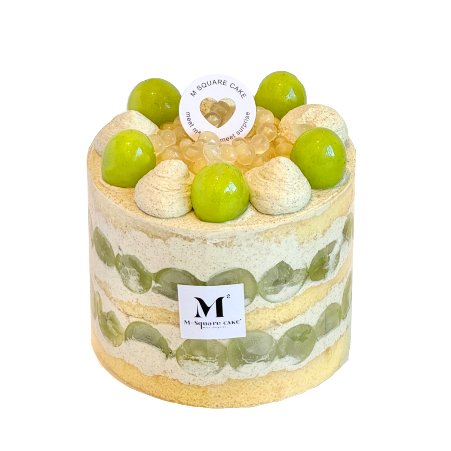 5 Inch Jasmine Lychee Green Grape Chiffon Cake