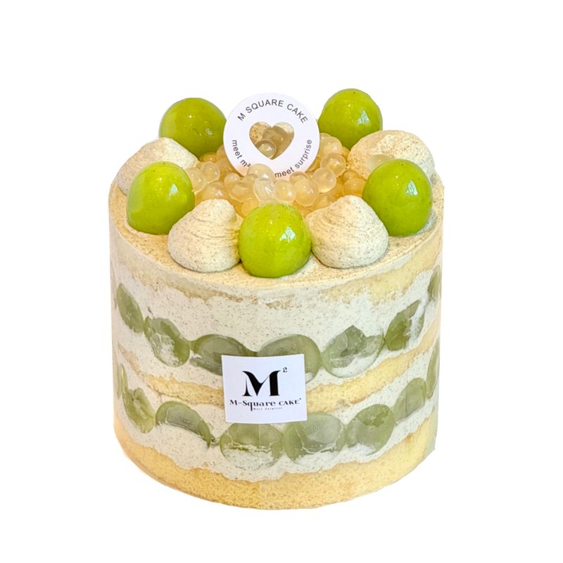 5 Inch Jasmine Lychee Green Grape Chiffon Cake