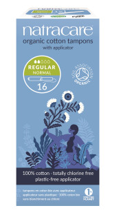 natracare organic cotton tampons | regular | 16ct